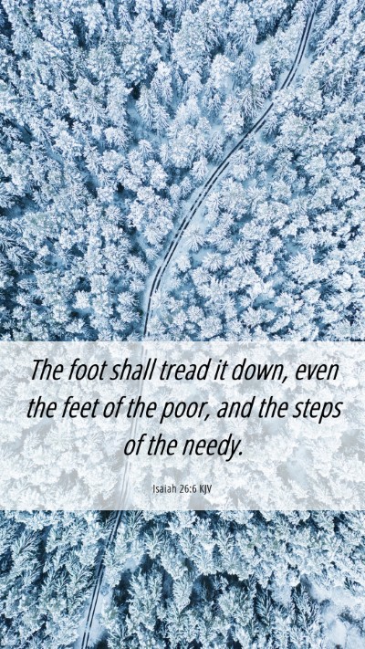Picture 06 - Isaiah 26:6 KJV Mobile Phone Wallpaper - The foot shall tread it down, even the feet of - Mobile Bible Verse Wallpaper