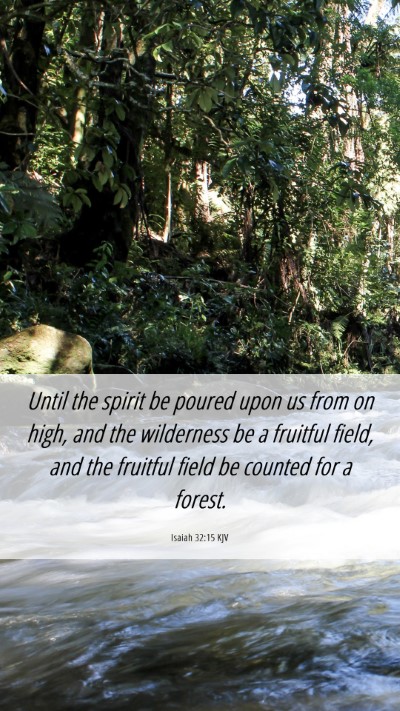 Picture 06 - Isaiah 32:15 KJV Mobile Phone Wallpaper - Until the spirit be poured upon us from on high, - Mobile Bible Verse Wallpaper