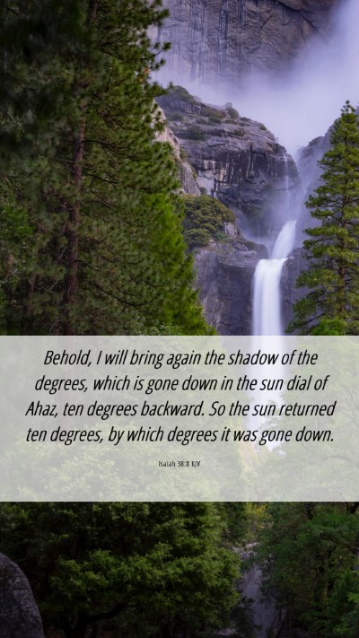 Picture 06 - Isaiah 38:8 KJV Mobile Phone Wallpaper - Behold, I will bring again the shadow of the - Mobile Bible Verse Wallpaper