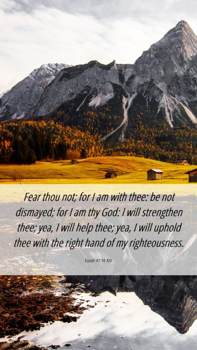 Picture 06 - Isaiah 41:10 KJV Mobile Phone Wallpaper - Fear thou not; for I am with thee: be not - Mobile Bible Verse Wallpaper