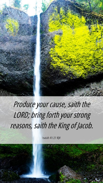 Picture 06 - Isaiah 41:21 KJV Mobile Phone Wallpaper - Produce your cause, saith the LORD; bring forth - Mobile Bible Verse Wallpaper