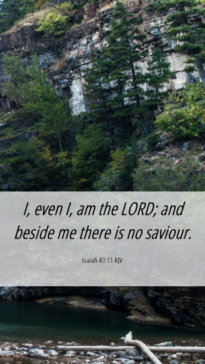Picture 06 - Isaiah 43:11 KJV Mobile Phone Wallpaper - I, even I, am the LORD; and beside me there is no - Mobile Bible Verse Wallpaper