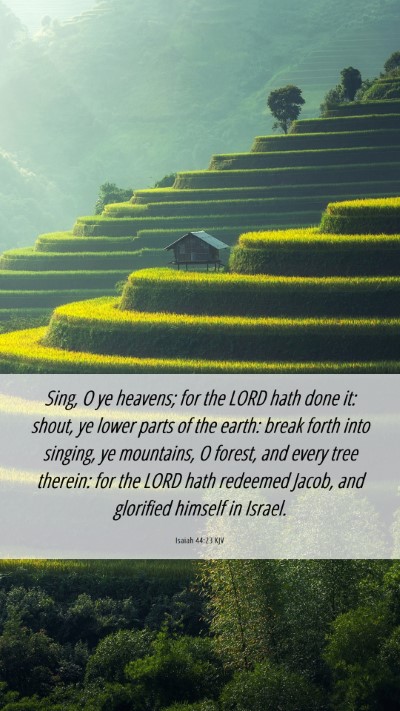 Picture 06 - Isaiah 44:23 KJV Mobile Phone Wallpaper - Sing, O ye heavens; for the LORD hath done it: - Mobile Bible Verse Wallpaper