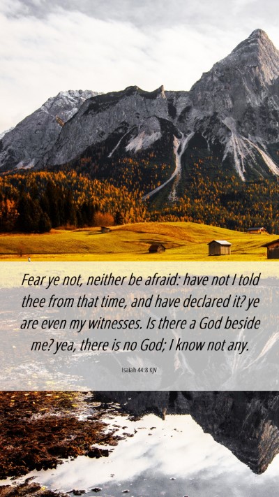 Picture 06 - Isaiah 44:8 KJV Mobile Phone Wallpaper - Fear ye not, neither be afraid: have not I told - Mobile Bible Verse Wallpaper
