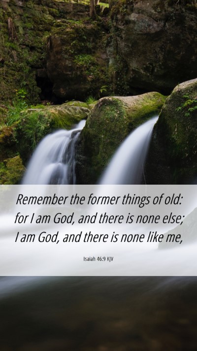 Picture 06 - Isaiah 46:9 KJV Mobile Phone Wallpaper - Remember the former things of old: for I am God, - Mobile Bible Verse Wallpaper