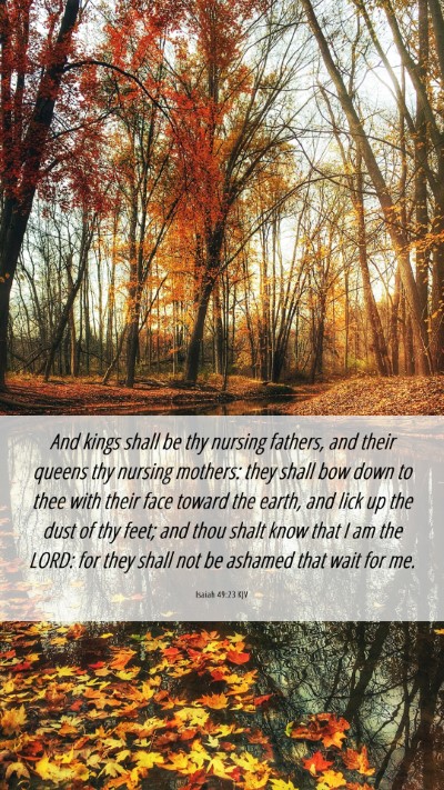 Picture 06 - Isaiah 49:23 KJV Mobile Phone Wallpaper - And kings shall be thy nursing fathers, and their - Mobile Bible Verse Wallpaper