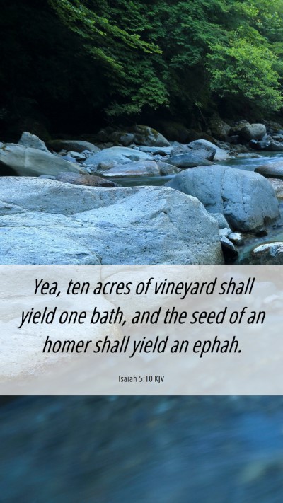 Picture 06 - Isaiah 5:10 KJV Mobile Phone Wallpaper - Yea, ten acres of vineyard shall yield one bath, - Mobile Bible Verse Wallpaper