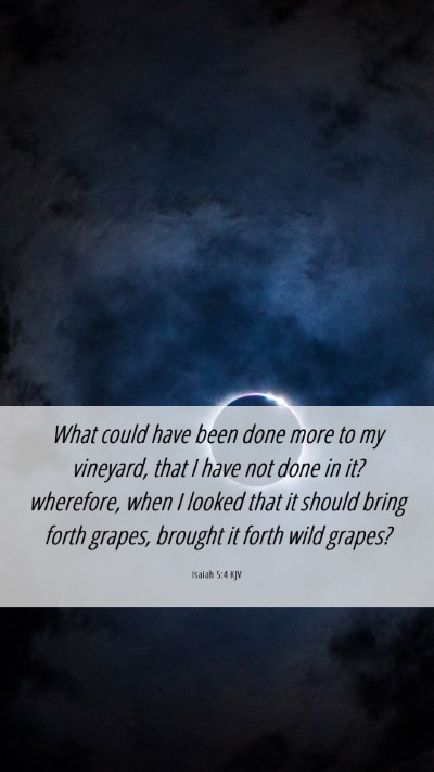 Picture 06 - Isaiah 5:4 KJV Mobile Phone Wallpaper - What could have been done more to my vineyard, - Mobile Bible Verse Wallpaper