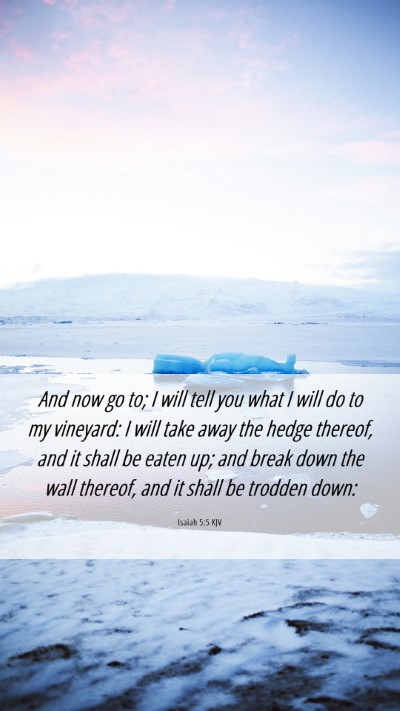 Picture 06 - Isaiah 5:5 KJV Mobile Phone Wallpaper - And now go to; I will tell you what I will do to - Mobile Bible Verse Wallpaper