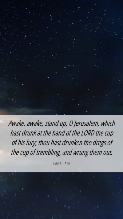Picture 06 - Isaiah 51:17 KJV Mobile Phone Wallpaper - Awake, awake, stand up, O Jerusalem, which hast - Mobile Bible Verse Wallpaper