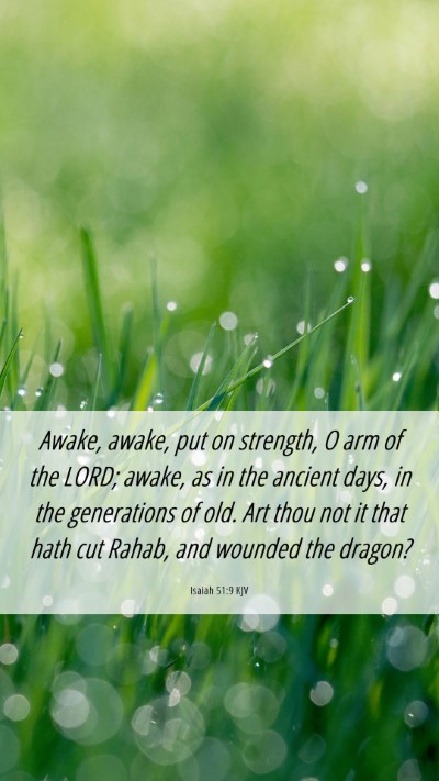 Picture 06 - Isaiah 51:9 KJV Mobile Phone Wallpaper - Awake, awake, put on strength, O arm of the LORD; - Mobile Bible Verse Wallpaper