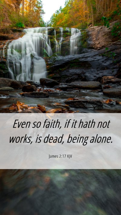 Picture 06 - James 2:17 KJV Mobile Phone Wallpaper - Even so faith, if it hath not works, is dead, - Mobile Bible Verse Wallpaper