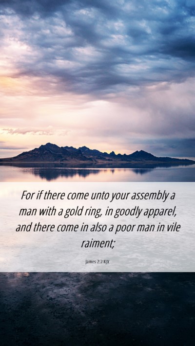 Picture 06 - James 2:2 KJV Mobile Phone Wallpaper - For if there come unto your assembly a man with a - Mobile Bible Verse Wallpaper