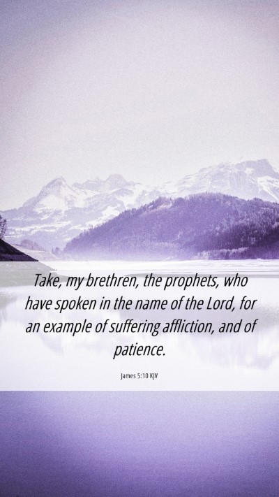 Picture 06 - James 5:10 KJV Mobile Phone Wallpaper - Take, my brethren, the prophets, who have spoken - Mobile Bible Verse Wallpaper
