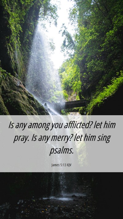 Picture 06 - James 5:13 KJV Mobile Phone Wallpaper - Is any among you afflicted? let him pray. Is any - Mobile Bible Verse Wallpaper