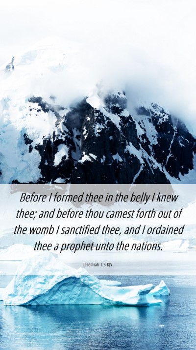 Picture 06 - Jeremiah 1:5 KJV Mobile Phone Wallpaper - Before I formed thee in the belly I knew thee; - Mobile Bible Verse Wallpaper