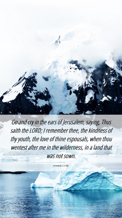 Picture 06 - Jeremiah 2:2 KJV Mobile Phone Wallpaper - Go and cry in the ears of Jerusalem, saying, Thus - Mobile Bible Verse Wallpaper