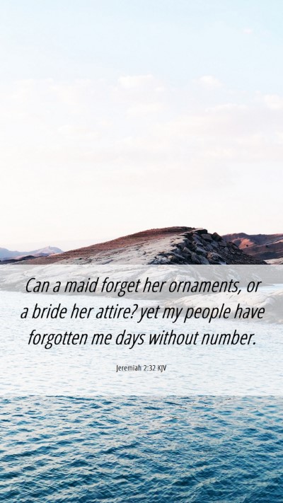 Picture 06 - Jeremiah 2:32 KJV Mobile Phone Wallpaper - Can a maid forget her ornaments, or a bride her - Mobile Bible Verse Wallpaper