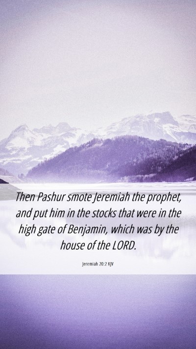 Picture 06 - Jeremiah 20:2 KJV Mobile Phone Wallpaper - Then Pashur smote Jeremiah the prophet, and put - Mobile Bible Verse Wallpaper
