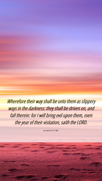 Picture 06 - Jeremiah 23:12 KJV Mobile Phone Wallpaper - Wherefore their way shall be unto them as - Mobile Bible Verse Wallpaper