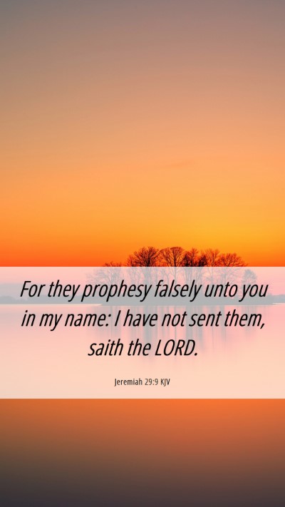 Picture 06 - Jeremiah 29:9 KJV Mobile Phone Wallpaper - For they prophesy falsely unto you in my name: I - Mobile Bible Verse Wallpaper