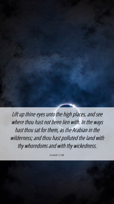 Picture 06 - Jeremiah 3:2 KJV Mobile Phone Wallpaper - Lift up thine eyes unto the high places, and see - Mobile Bible Verse Wallpaper