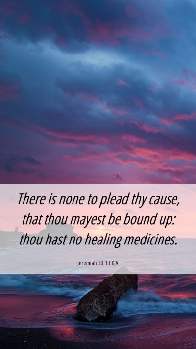 Picture 06 - Jeremiah 30:13 KJV Mobile Phone Wallpaper - There is none to plead thy cause, that thou - Mobile Bible Verse Wallpaper