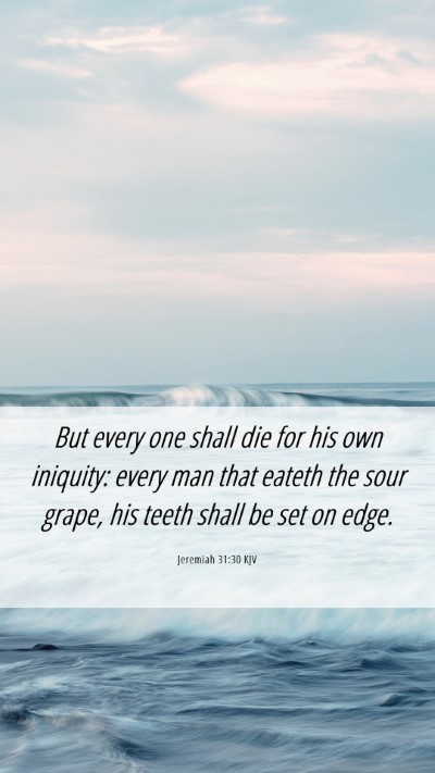 Picture 06 - Jeremiah 31:30 KJV Mobile Phone Wallpaper - But every one shall die for his own iniquity: - Mobile Bible Verse Wallpaper