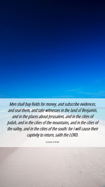 Picture 06 - Jeremiah 32:44 KJV Mobile Phone Wallpaper - Men shall buy fields for money, and subscribe - Mobile Bible Verse Wallpaper