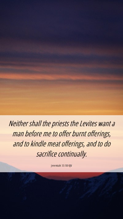 Picture 06 - Jeremiah 33:18 KJV Mobile Phone Wallpaper - Neither shall the priests the Levites want a man - Mobile Bible Verse Wallpaper
