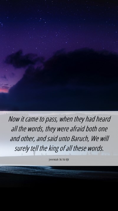 Picture 06 - Jeremiah 36:16 KJV Mobile Phone Wallpaper - Now it came to pass, when they had heard all the - Mobile Bible Verse Wallpaper