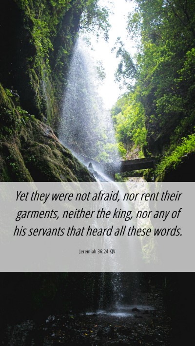 Picture 06 - Jeremiah 36:24 KJV Mobile Phone Wallpaper - Yet they were not afraid, nor rent their - Mobile Bible Verse Wallpaper