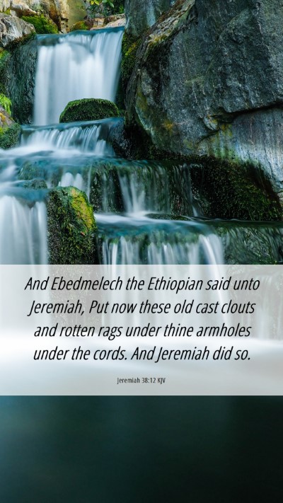 Picture 06 - Jeremiah 38:12 KJV Mobile Phone Wallpaper - And Ebedmelech the Ethiopian said unto Jeremiah, - Mobile Bible Verse Wallpaper