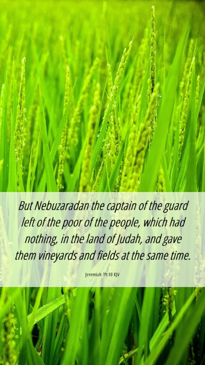 Picture 06 - Jeremiah 39:10 KJV Mobile Phone Wallpaper - But Nebuzaradan the captain of the guard left of - Mobile Bible Verse Wallpaper