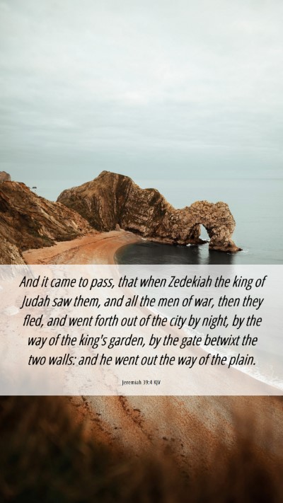 Picture 06 - Jeremiah 39:4 KJV Mobile Phone Wallpaper - And it came to pass, that when Zedekiah the king - Mobile Bible Verse Wallpaper