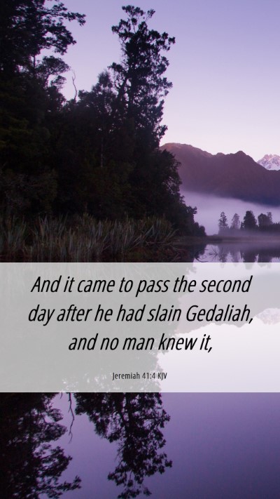 Picture 06 - Jeremiah 41:4 KJV Mobile Phone Wallpaper - And it came to pass the second day after he had - Mobile Bible Verse Wallpaper