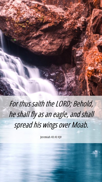 Picture 06 - Jeremiah 48:40 KJV Mobile Phone Wallpaper - For thus saith the LORD; Behold, he shall fly as - Mobile Bible Verse Wallpaper
