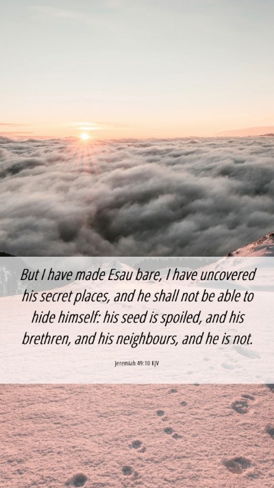 Picture 06 - Jeremiah 49:10 KJV Mobile Phone Wallpaper - But I have made Esau bare, I have uncovered his - Mobile Bible Verse Wallpaper