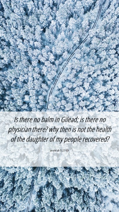 Picture 06 - Jeremiah 8:22 KJV Mobile Phone Wallpaper - Is there no balm in Gilead; is there no physician - Mobile Bible Verse Wallpaper