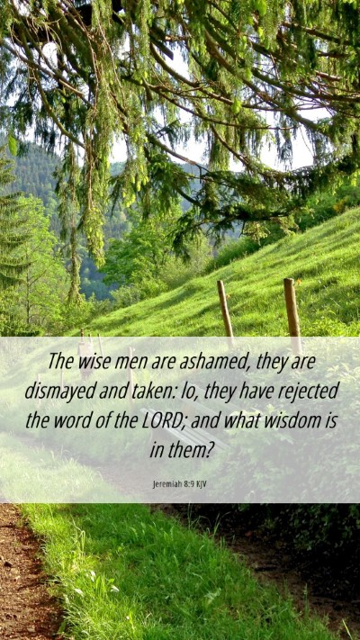 Picture 06 - Jeremiah 8:9 KJV Mobile Phone Wallpaper - The wise men are ashamed, they are dismayed and - Mobile Bible Verse Wallpaper