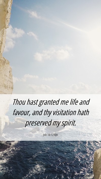 Picture 06 - Job 10:12 KJV Mobile Phone Wallpaper - Thou hast granted me life and favour, and thy - Mobile Bible Verse Wallpaper