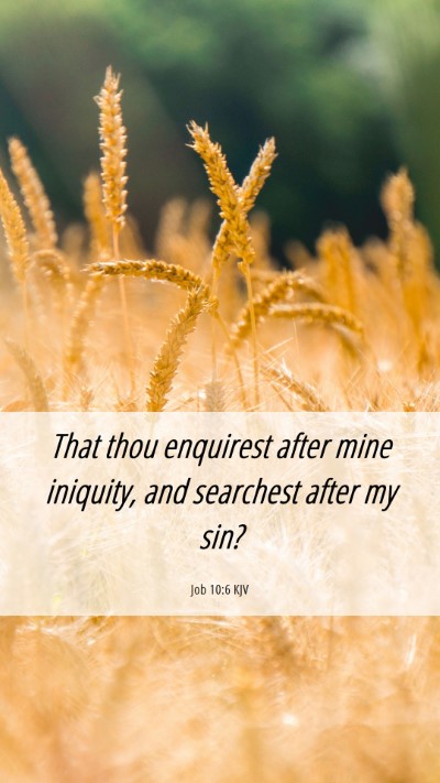 Picture 06 - Job 10:6 KJV Mobile Phone Wallpaper - That thou enquirest after mine iniquity, and - Mobile Bible Verse Wallpaper