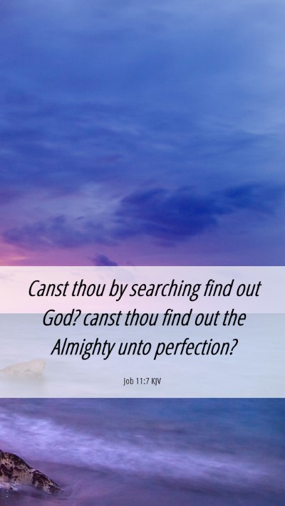 Picture 06 - Job 11:7 KJV Mobile Phone Wallpaper - Canst thou by searching find out God? canst thou - Mobile Bible Verse Wallpaper