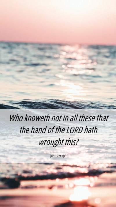 Picture 06 - Job 12:9 KJV Mobile Phone Wallpaper - Who knoweth not in all these that the hand of the - Mobile Bible Verse Wallpaper