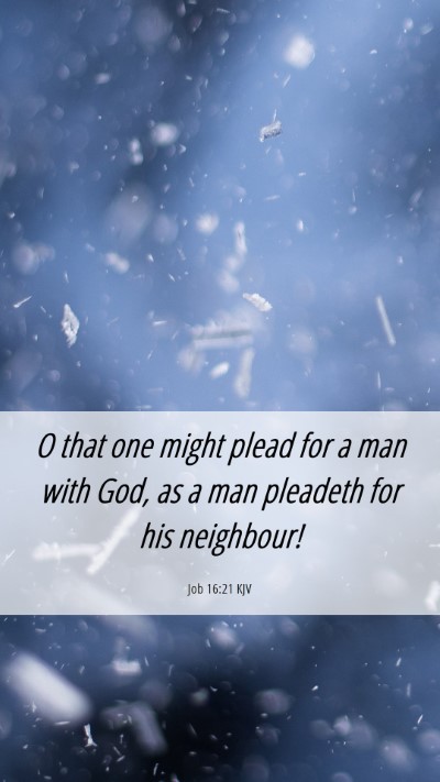 Picture 06 - Job 16:21 KJV Mobile Phone Wallpaper - O that one might plead for a man with God, as a - Mobile Bible Verse Wallpaper