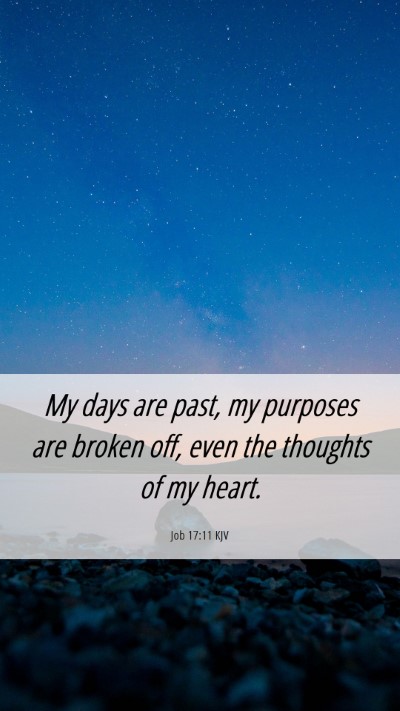 Picture 06 - Job 17:11 KJV Mobile Phone Wallpaper - My days are past, my purposes are broken off, - Mobile Bible Verse Wallpaper