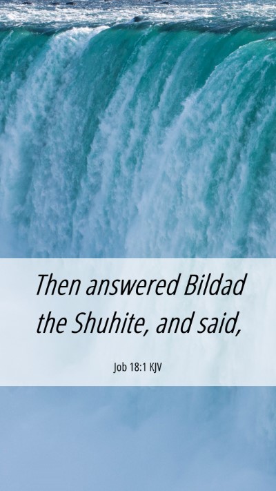 Picture 06 - Job 18:1 KJV Mobile Phone Wallpaper - Then answered Bildad the Shuhite, and - Mobile Bible Verse Wallpaper