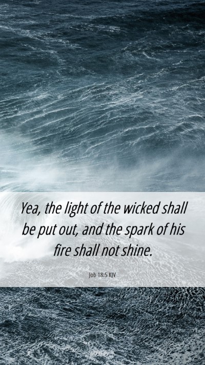 Picture 06 - Job 18:5 KJV Mobile Phone Wallpaper - Yea, the light of the wicked shall be put out, - Mobile Bible Verse Wallpaper