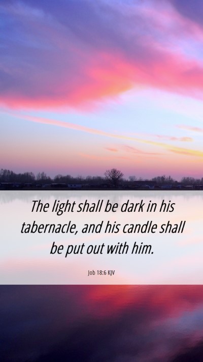 Picture 06 - Job 18:6 KJV Mobile Phone Wallpaper - The light shall be dark in his tabernacle, and - Mobile Bible Verse Wallpaper