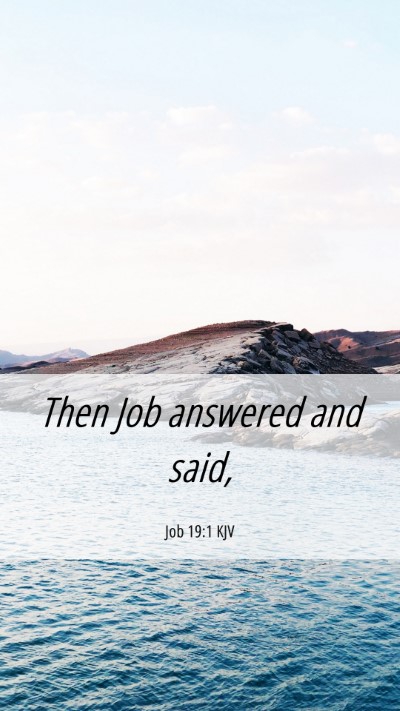 Picture 06 - Job 19:1 KJV Mobile Phone Wallpaper - Then Job answered and - Mobile Bible Verse Wallpaper